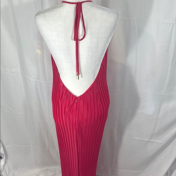 House of Harlow 1960 Pink Pleated Halter Sheath Dress Size M - Picture 7 of 9